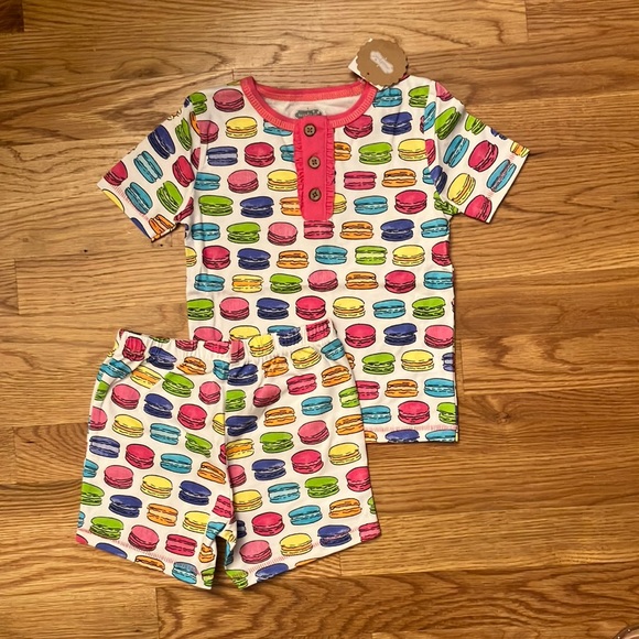 NWT Mudpie macaroon Pajamass 4T Girls Shorts - Picture 2 of 5